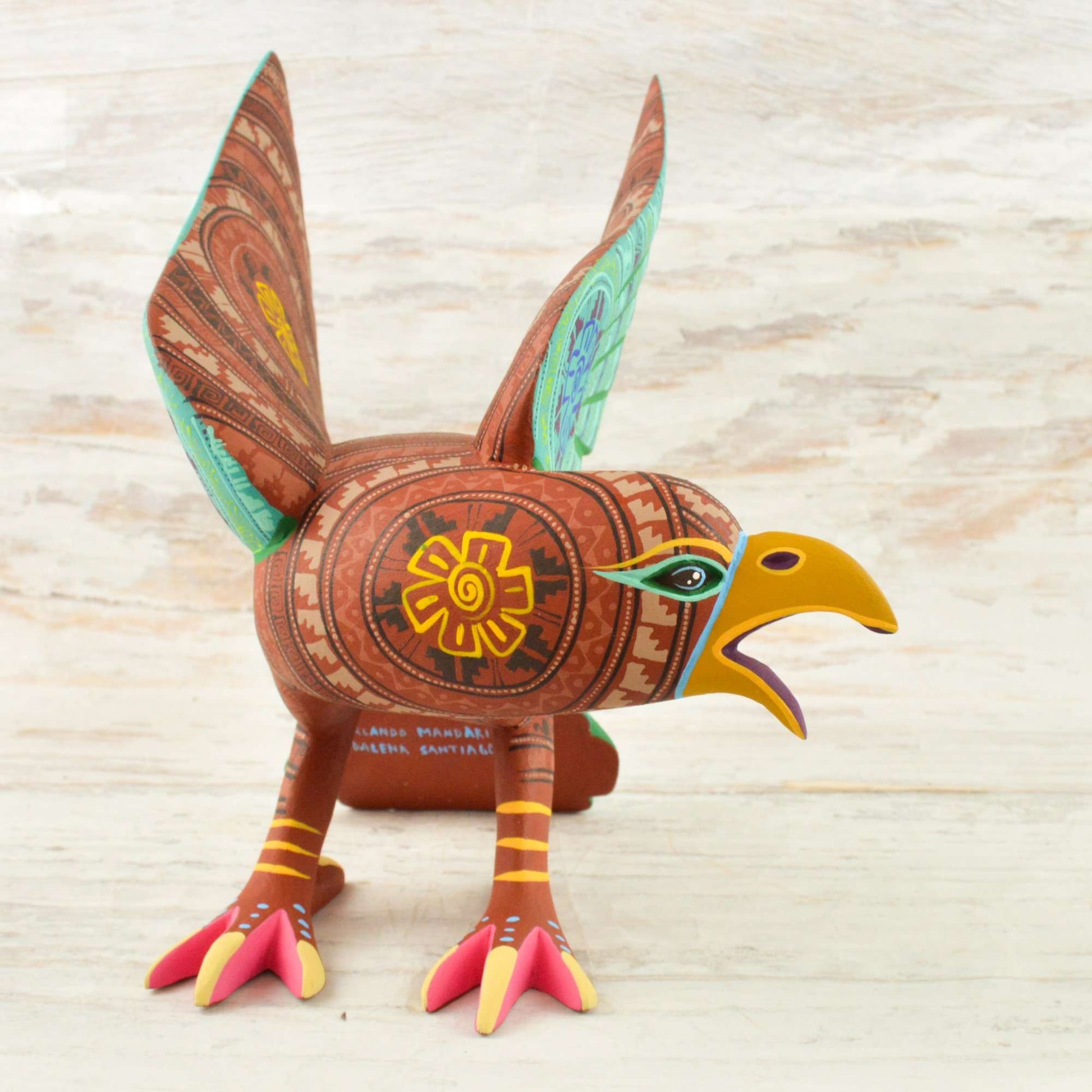 Eagle Alebrije Oaxacan Wood Carving - Alebrije Huichol Mexican Folk art magiamexica.com