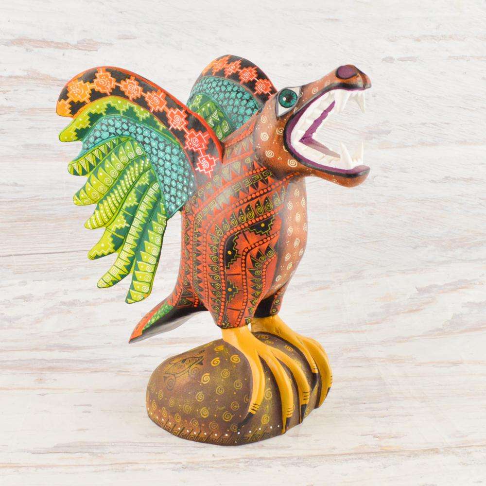 Eagle Alebrije Oaxacan Wood Carving - Alebrije Huichol Mexican Folk art magiamexica.com