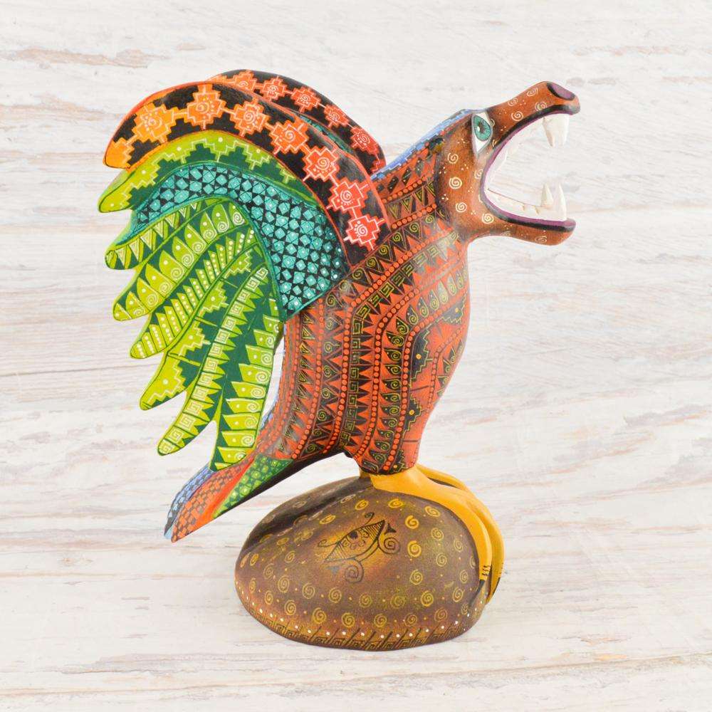 Eagle Alebrije Oaxacan Wood Carving - Alebrije Huichol Mexican Folk art magiamexica.com