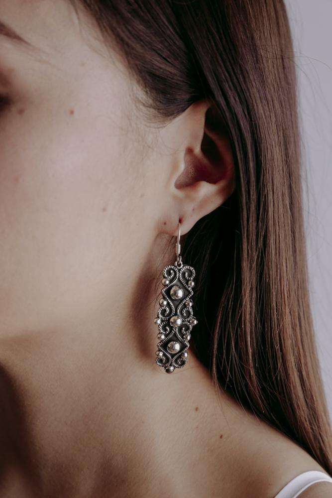 Earrings Columns - Alebrije Huichol Mexican Folk art magiamexica.com