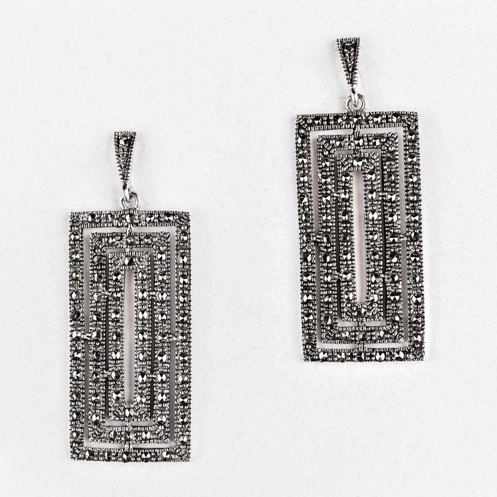 Earrings Rectangles - Alebrije Huichol Mexican Folk art magiamexica.com