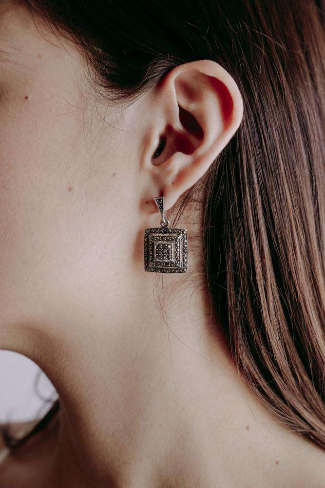 Earrings Squares - Alebrije Huichol Mexican Folk art magiamexica.com