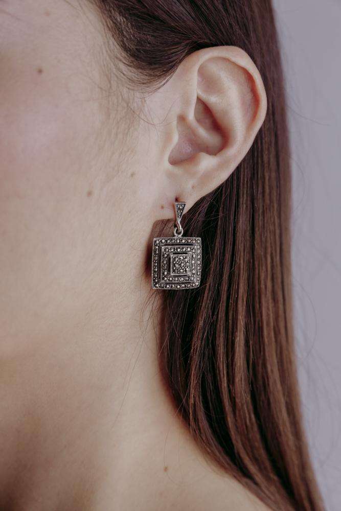 Earrings Squares - Alebrije Huichol Mexican Folk art magiamexica.com