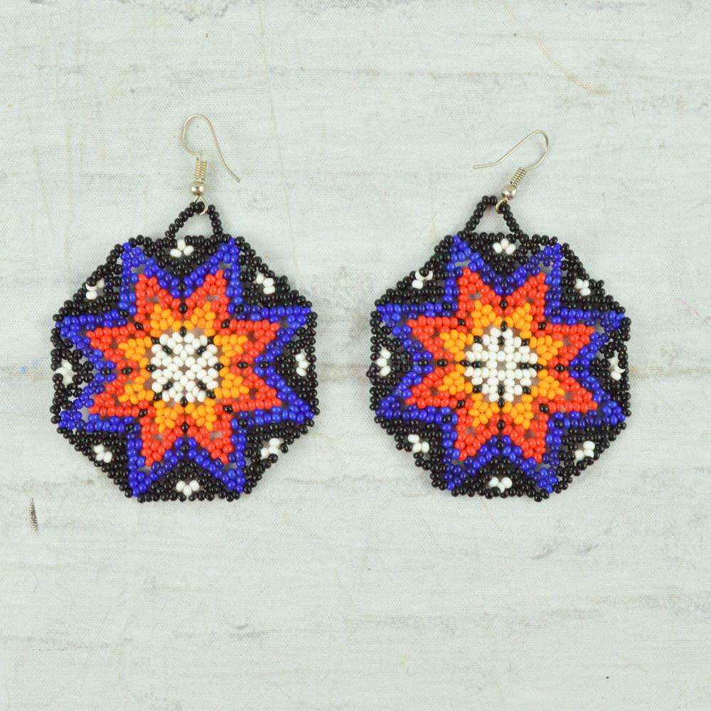 Earrings - Alebrije Huichol Mexican Folk art magiamexica.com