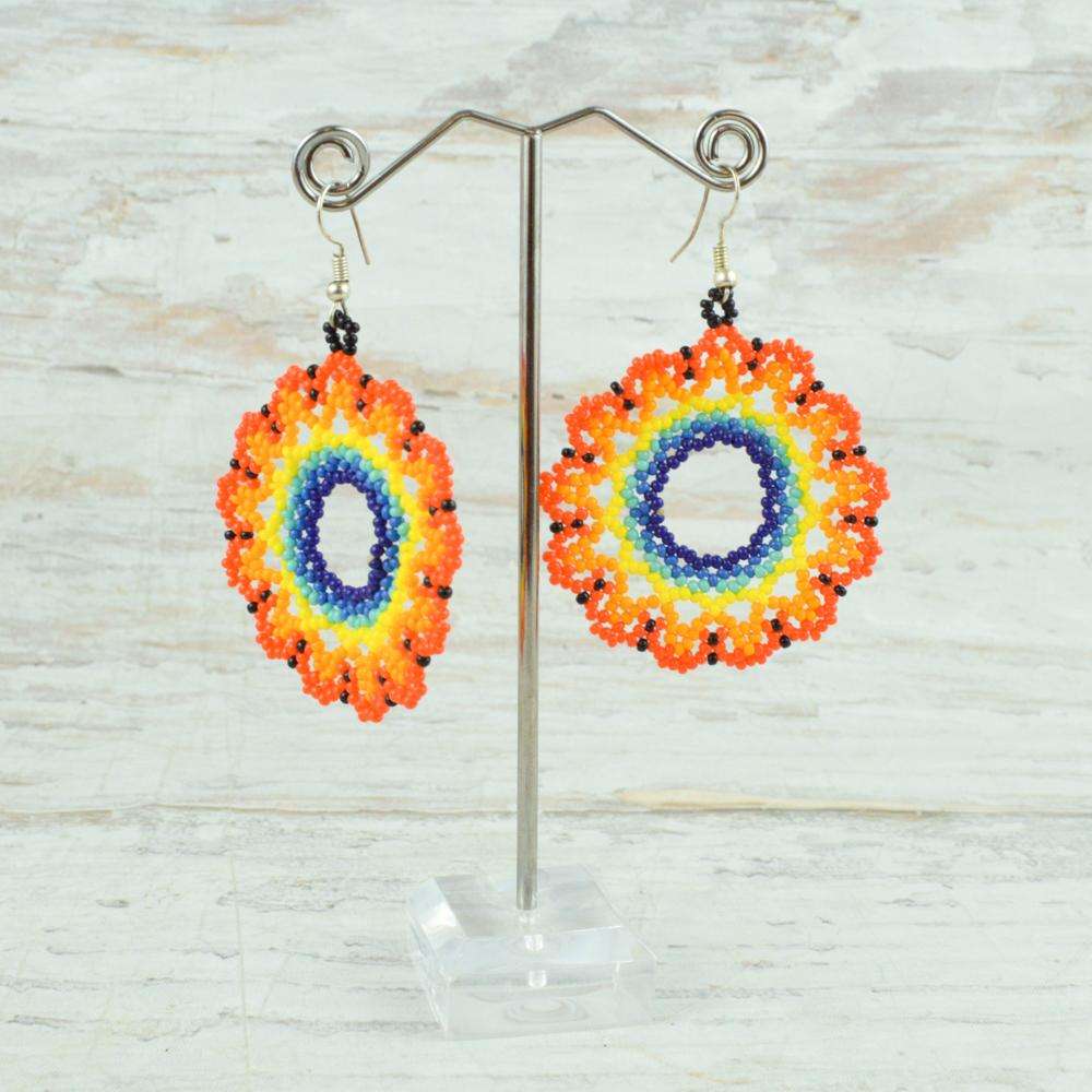 Earrings - Alebrije Huichol Mexican Folk art magiamexica.com