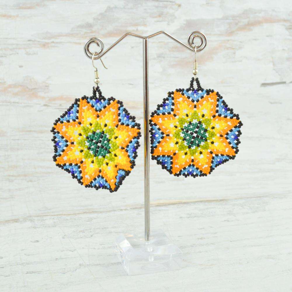 Earrings - Alebrije Huichol Mexican Folk art magiamexica.com