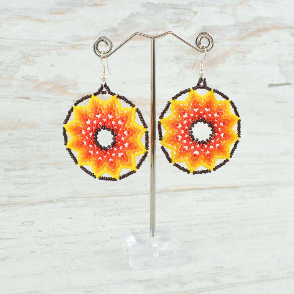 Earrings - Alebrije Huichol Mexican Folk art magiamexica.com