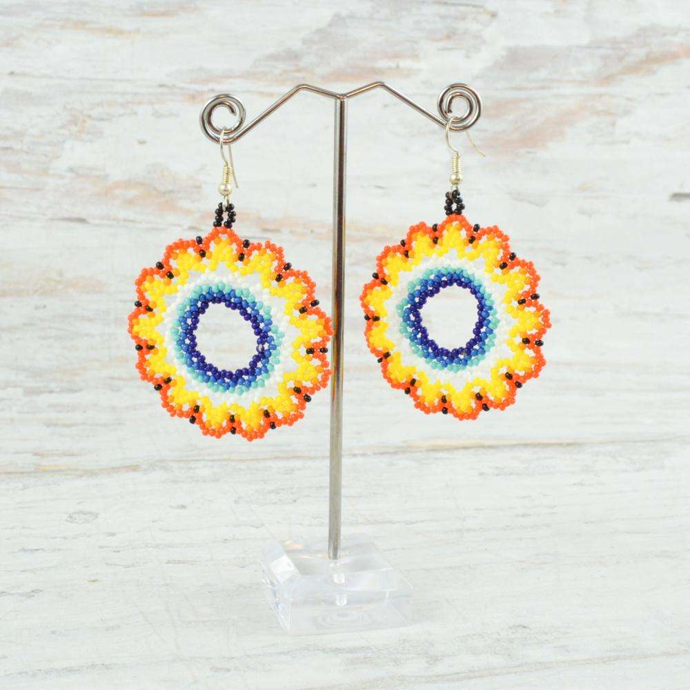 Earrings - Alebrije Huichol Mexican Folk art magiamexica.com