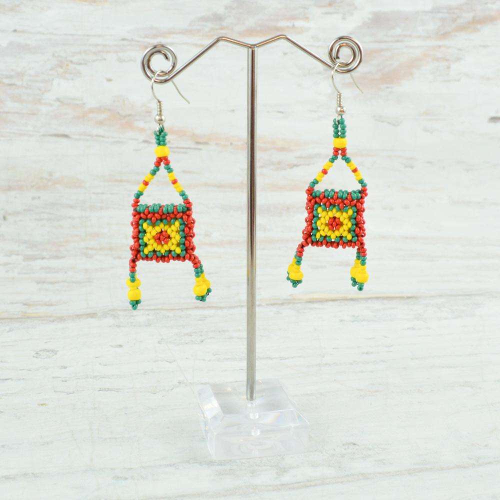 Earrings - Alebrije Huichol Mexican Folk art magiamexica.com