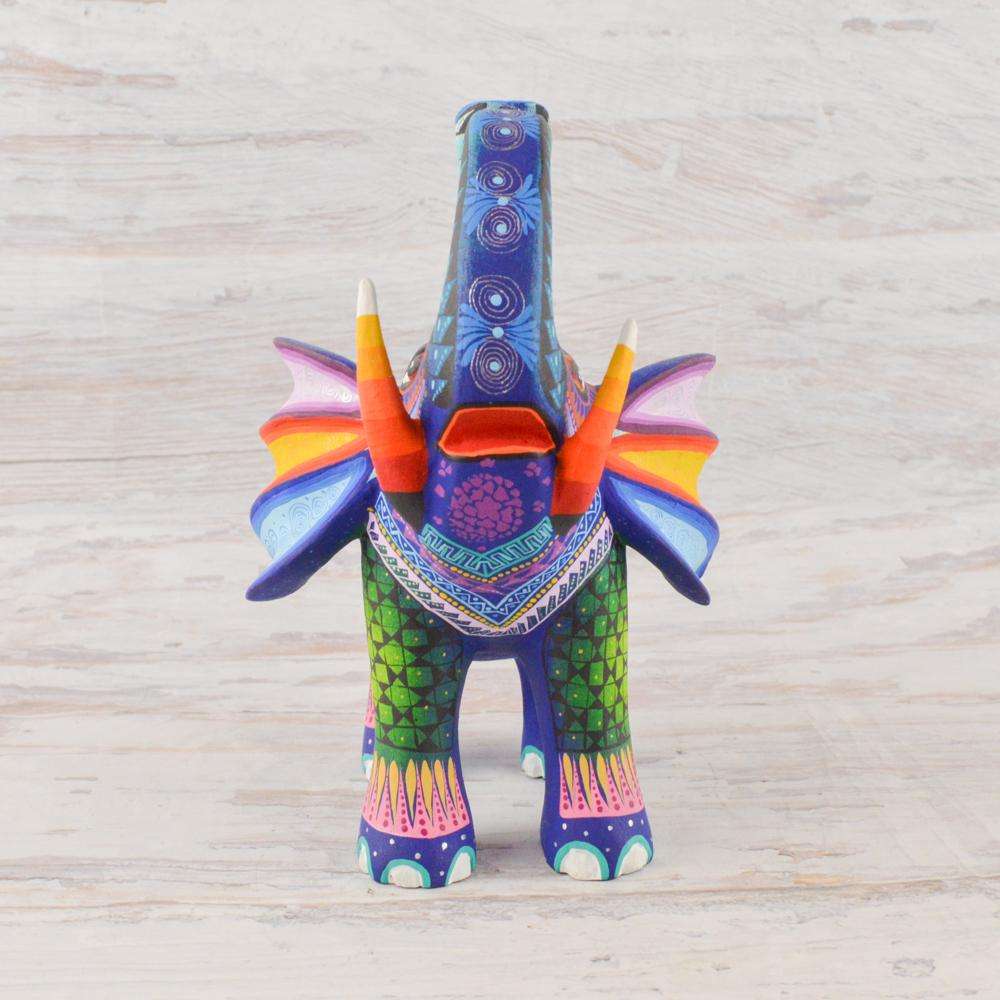 Elephant Alebrije Oaxacan Wood Carving - Alebrije Huichol Mexican Folk art magiamexica.com