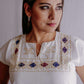 Embroidered Mexican Blouse | Ethnic - Alebrije Huichol Mexican Folk art magiamexica.com