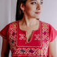 Embroidered Mexican Blouse | Ethnic - Alebrije Huichol Mexican Folk art magiamexica.com