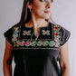 Embroidered Mexican Blouse | Ethnic - Alebrije Huichol Mexican Folk art magiamexica.com