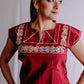 Embroidered Mexican Blouse | Ethnic - Alebrije Huichol Mexican Folk art magiamexica.com