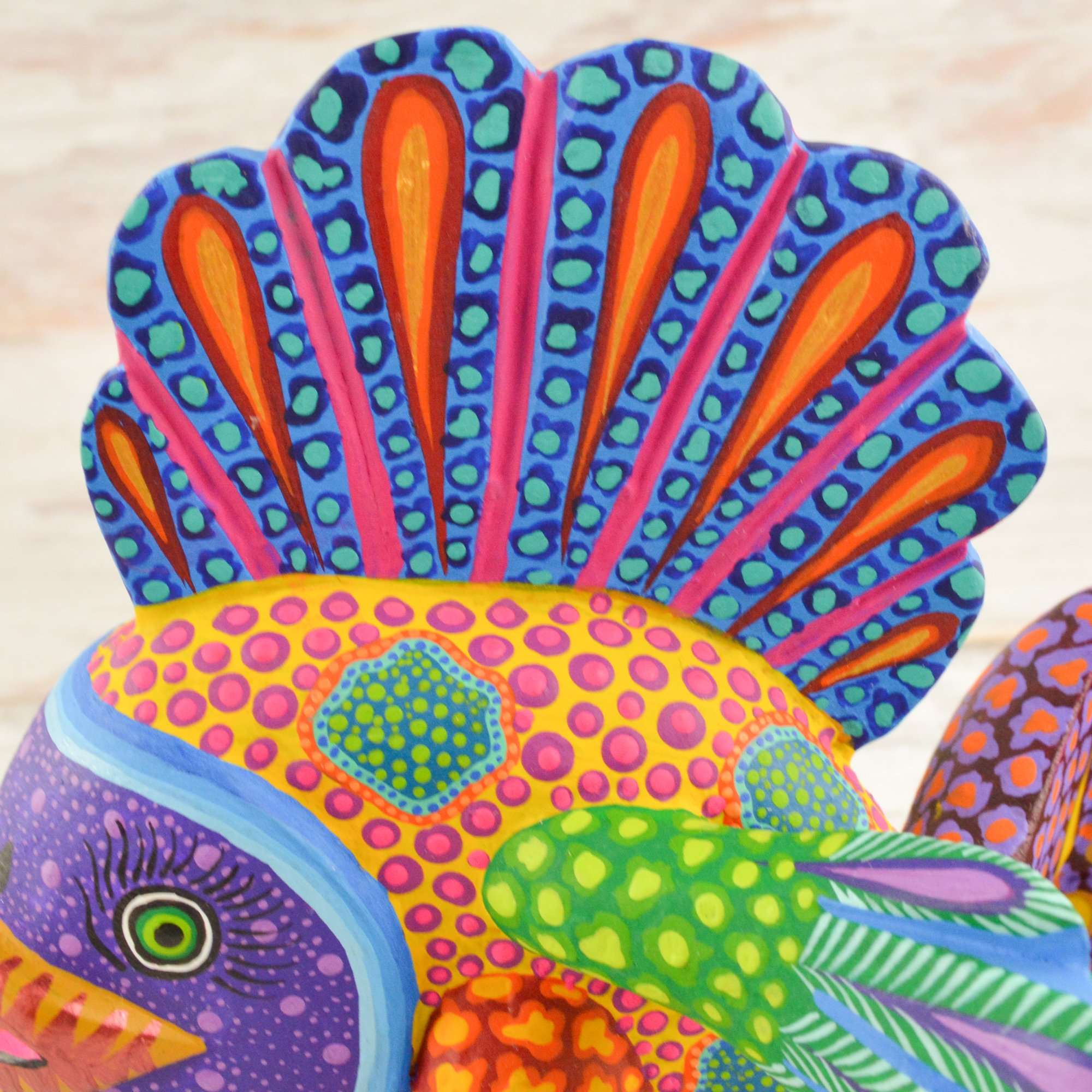 Fish Alebrije Oaxacan Wood Carving - Alebrije Huichol Mexican Folk art magiamexica.com