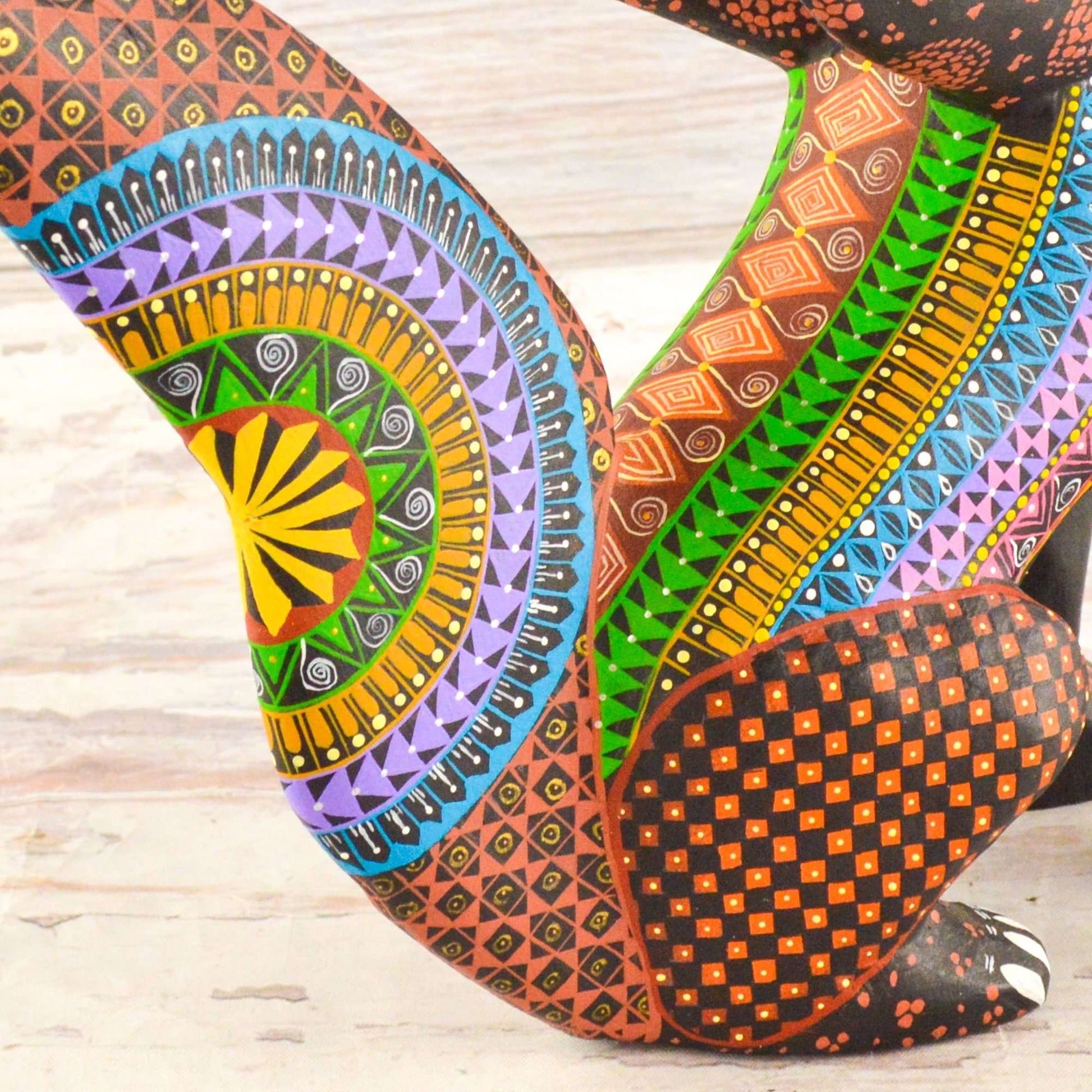 Fox Alebrije Oaxacan Wood Carving - Alebrije Huichol Mexican Folk art magiamexica.com