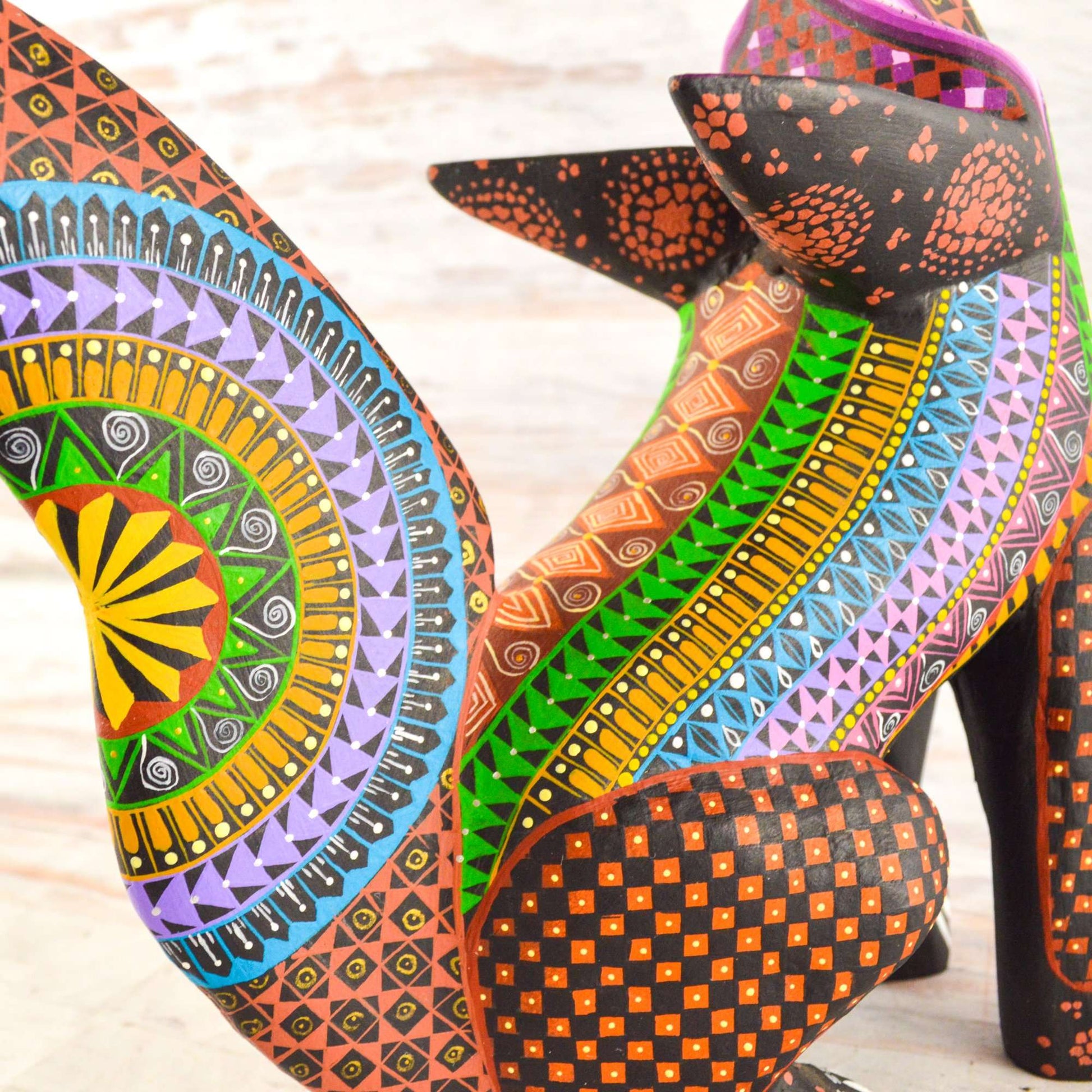 Fox Alebrije Oaxacan Wood Carving - Alebrije Huichol Mexican Folk art magiamexica.com