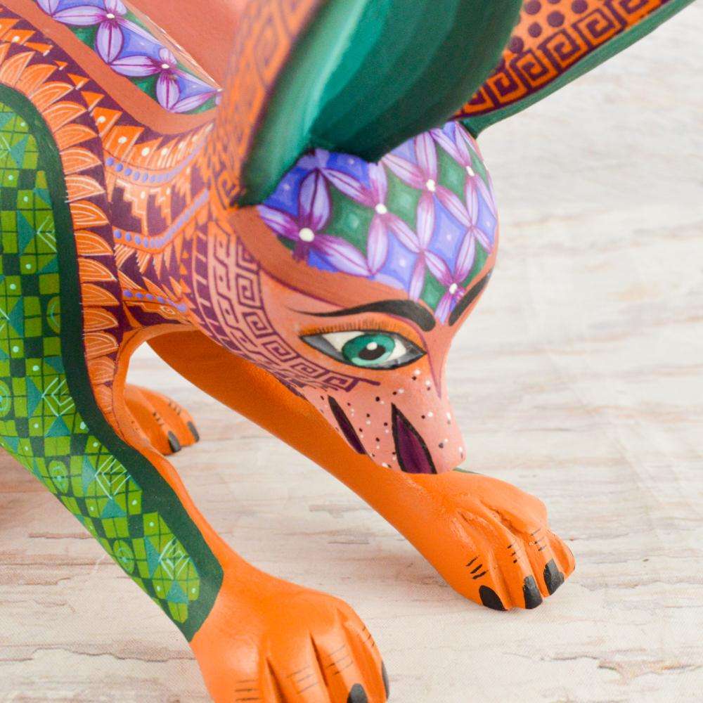 Fox Alebrije Oaxacan Wood Carving - Alebrije Huichol Mexican Folk art magiamexica.com