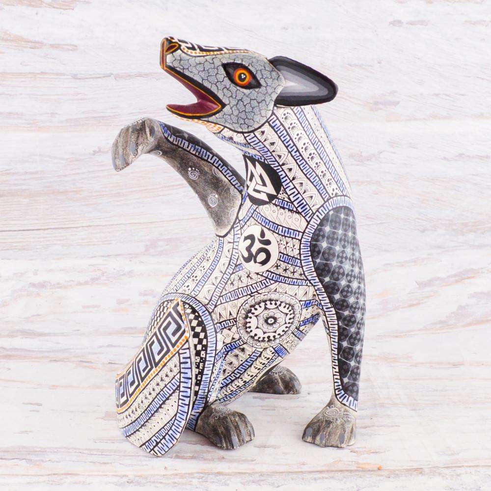 Fox Alebrije Oaxacan Wood Carving - Alebrije Huichol Mexican Folk art magiamexica.com