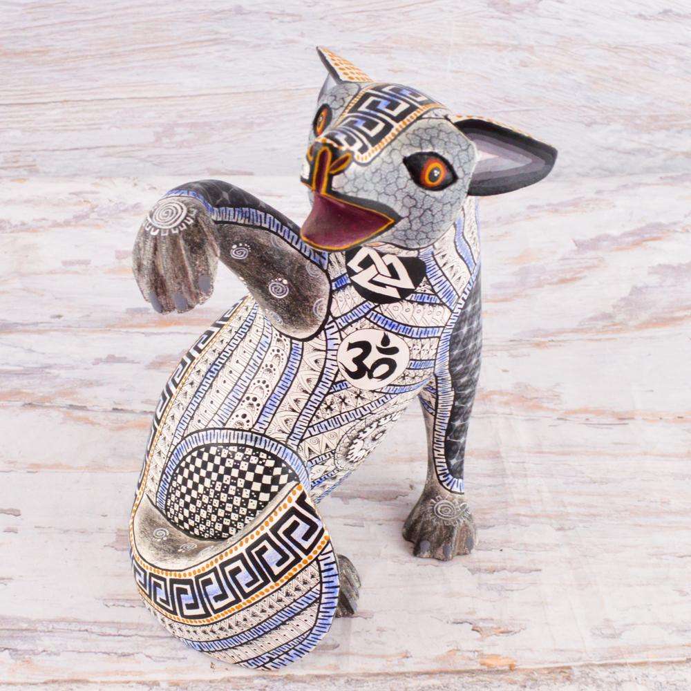 Fox Alebrije Oaxacan Wood Carving - Alebrije Huichol Mexican Folk art magiamexica.com