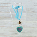 Heart Necklace Alebrije Wood Carving & Silver - Alebrije Huichol Mexican Folk art magiamexica.com