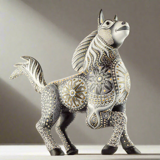 Horse Alebrije Oaxacan Wood Carving - Alebrije Huichol Mexican Folk art magiamexica.com