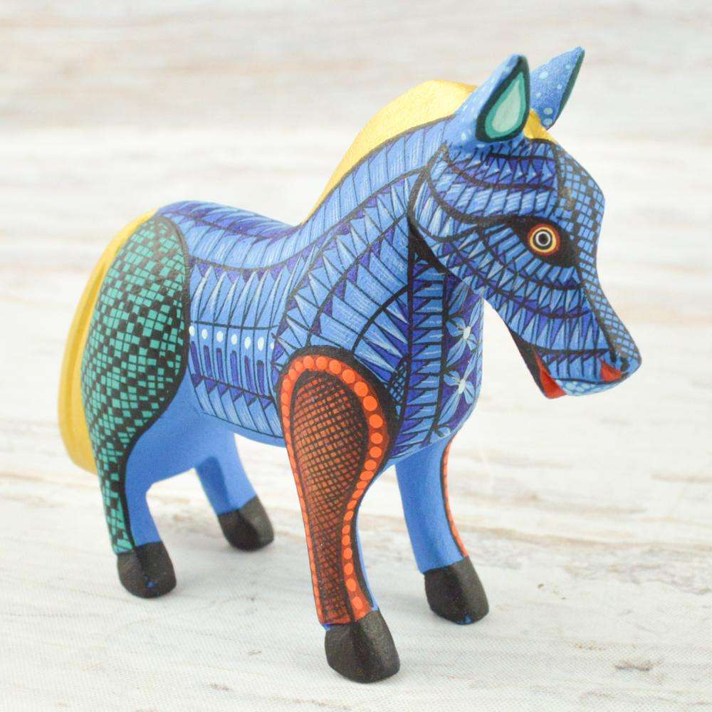 Horses Alebrije Oaxacan Wood Carving - Alebrije Huichol Mexican Folk art magiamexica.com
