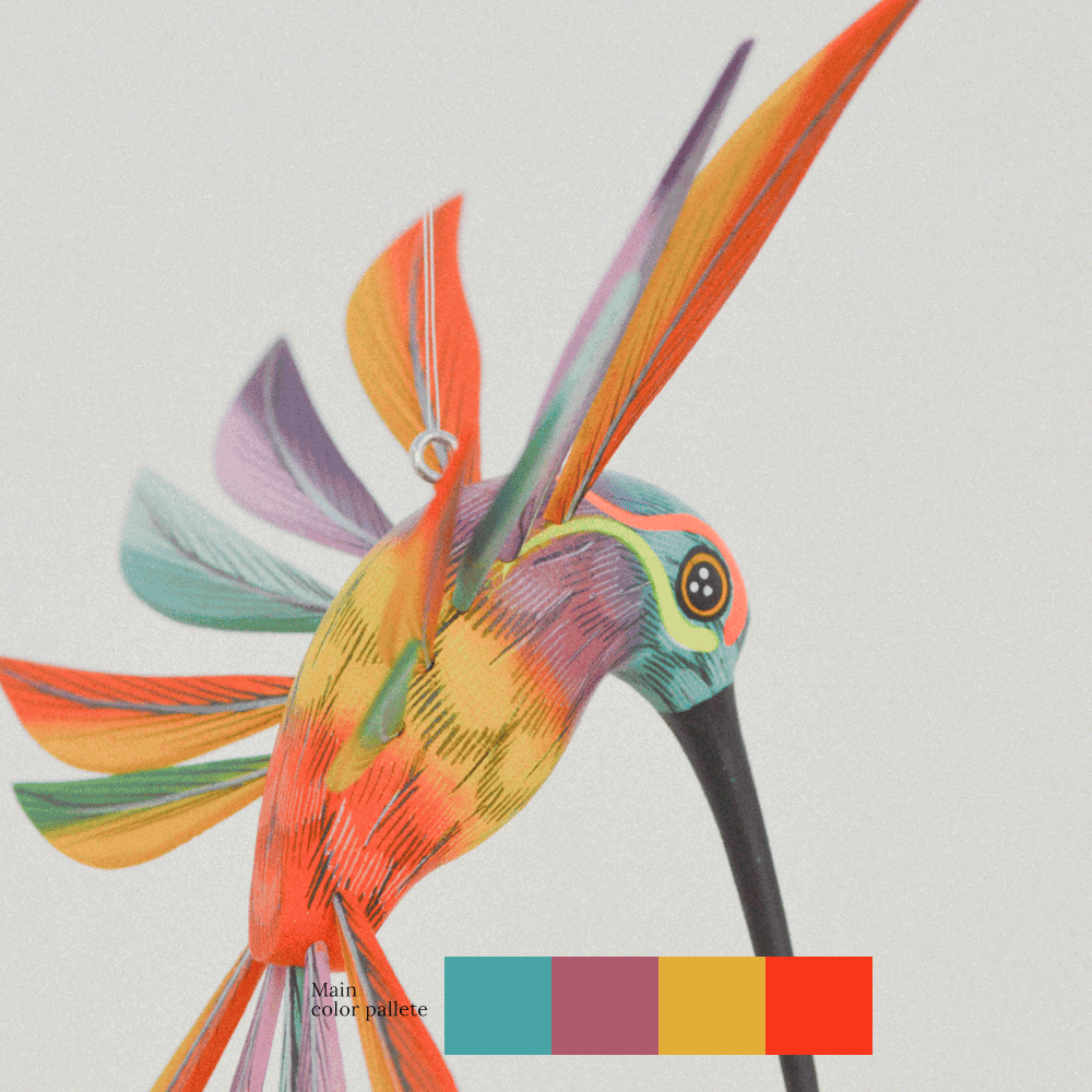 Hummingbird Alebrije Oaxacan Wood Carving
