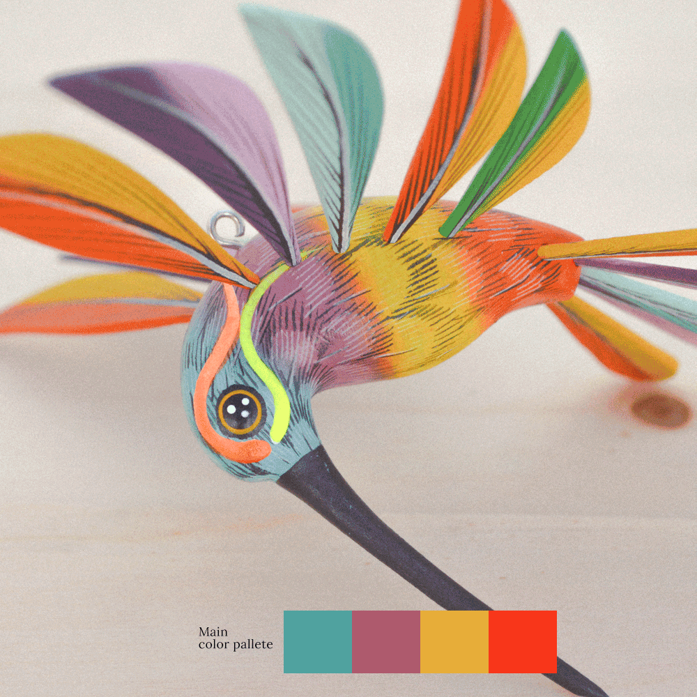 Hummingbird Alebrije Oaxacan Wood Carving