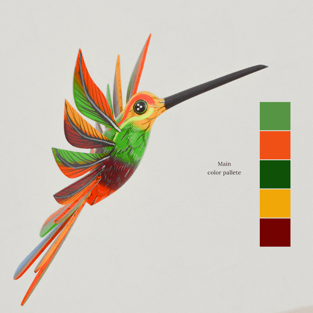 Hummingbird Alebrije Oaxacan Wood Carving