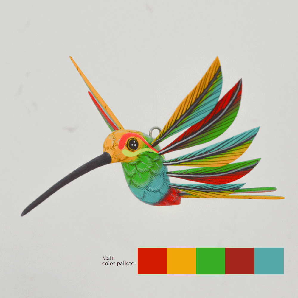 Hummingbird Alebrije Oaxacan Wood Carving