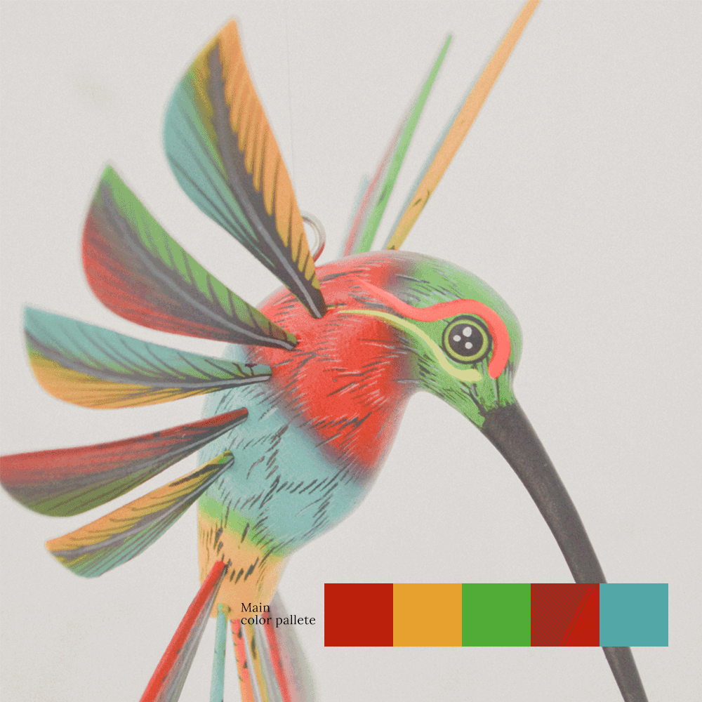 Hummingbird Alebrije Oaxacan Wood Carving