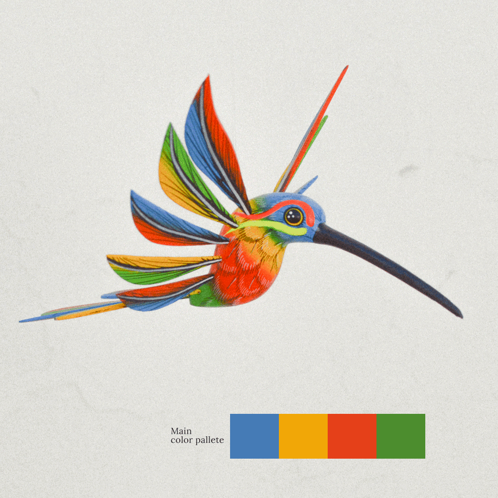 Hummingbird Alebrije Oaxacan Wood Carving