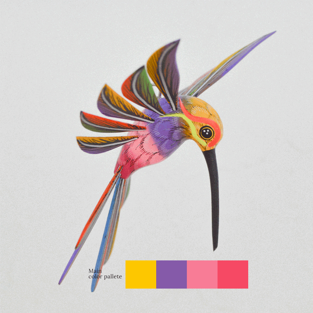 Hummingbird Alebrije Oaxacan Wood Carving