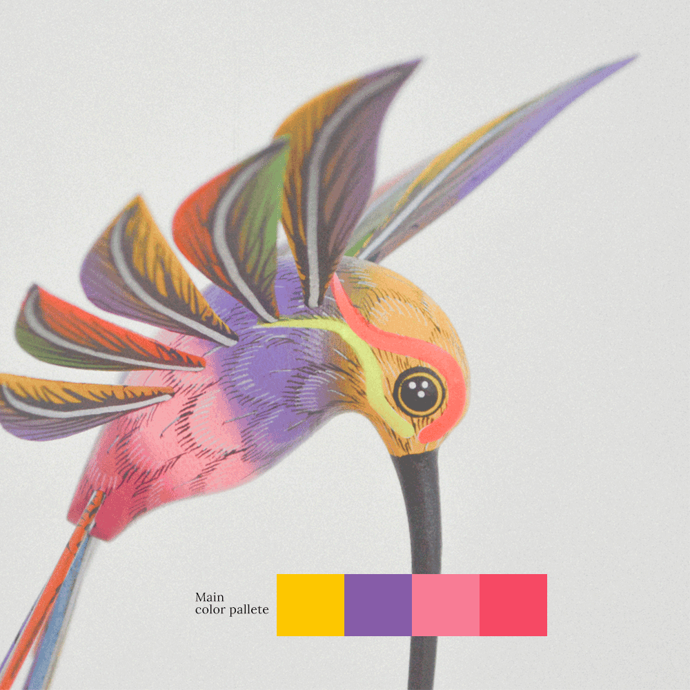 Hummingbird Alebrije Oaxacan Wood Carving