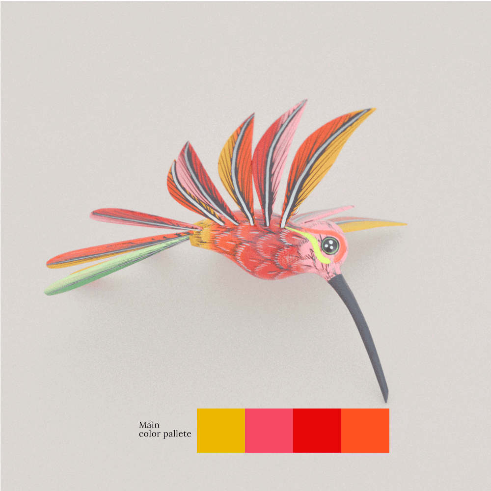 Hummingbird Alebrije Oaxacan Wood Carving