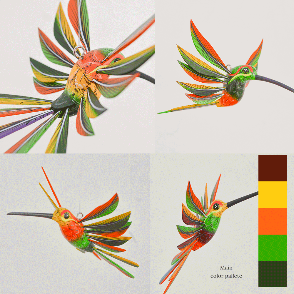 Hummingbird Alebrije Oaxacan Wood Carving