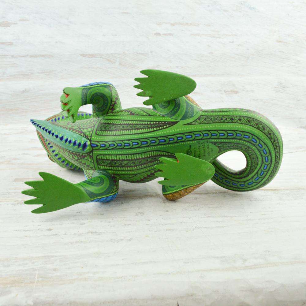 Iguana #15 Alebrije Oaxacan Wood Carving - Alebrije Huichol Mexican Folk art magiamexica.com