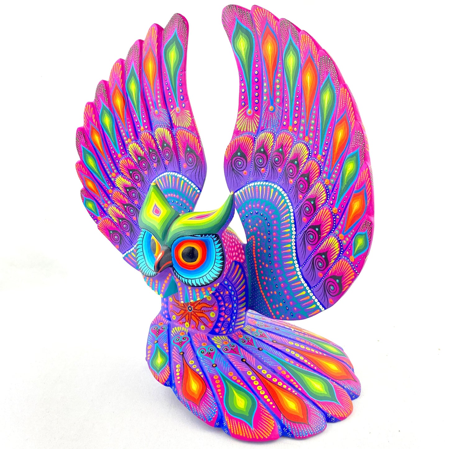 Owl Alebrije Oaxacan Wood Carving - magiamexica.com