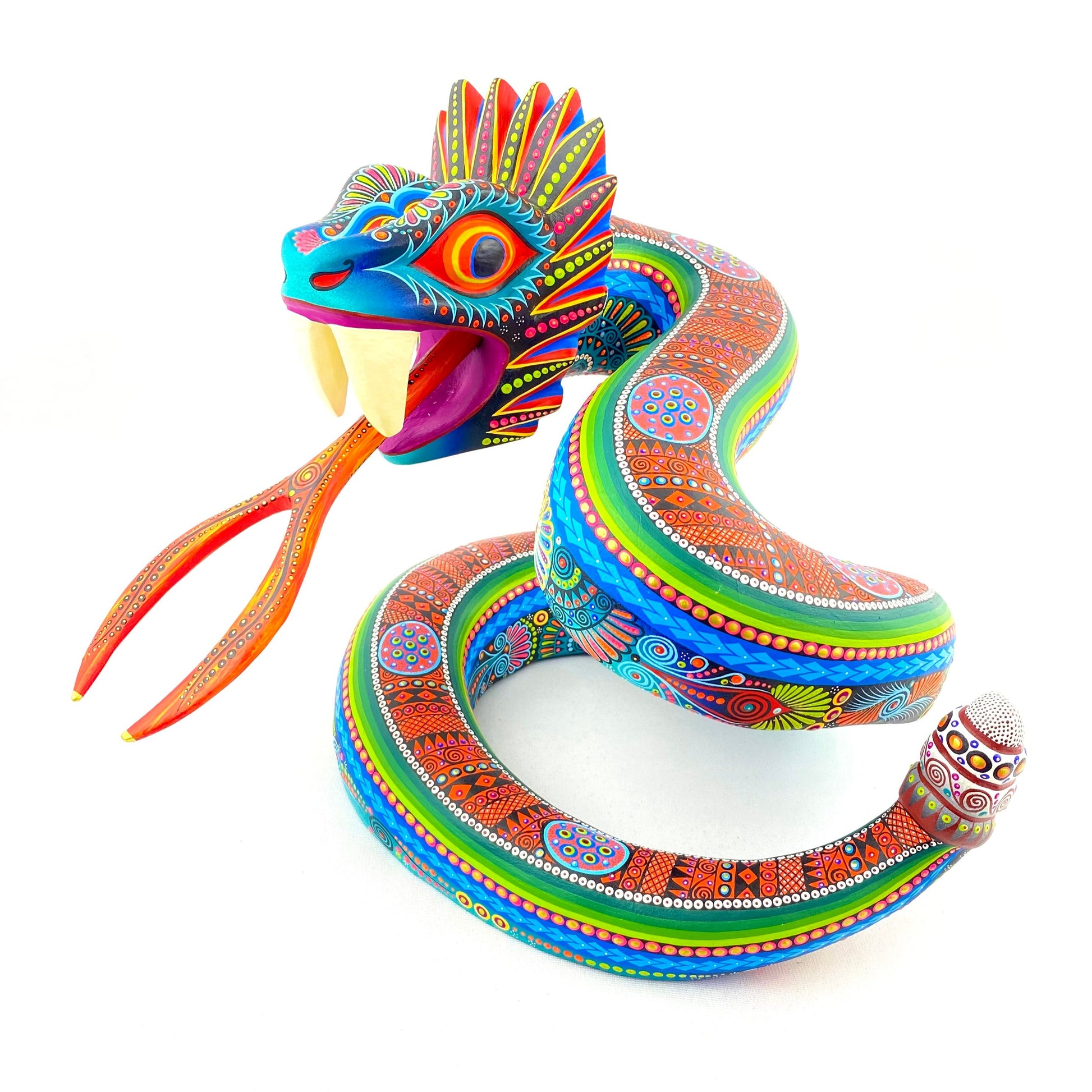 Snake Alebrije Oaxacan Wood Carving - magiamexica.com
