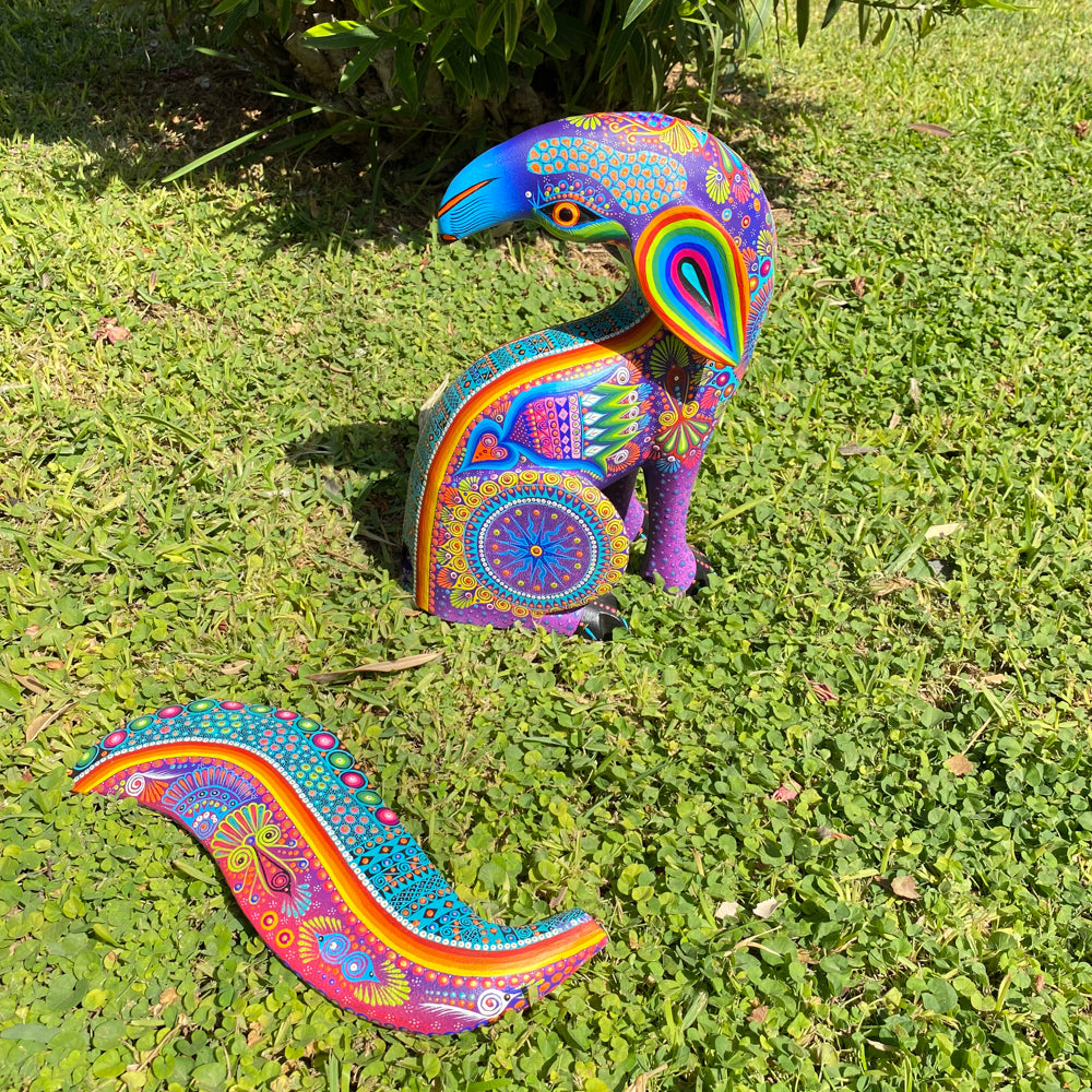 Coyote Alebrije Oaxacan Wood Carving - magiamexica.com