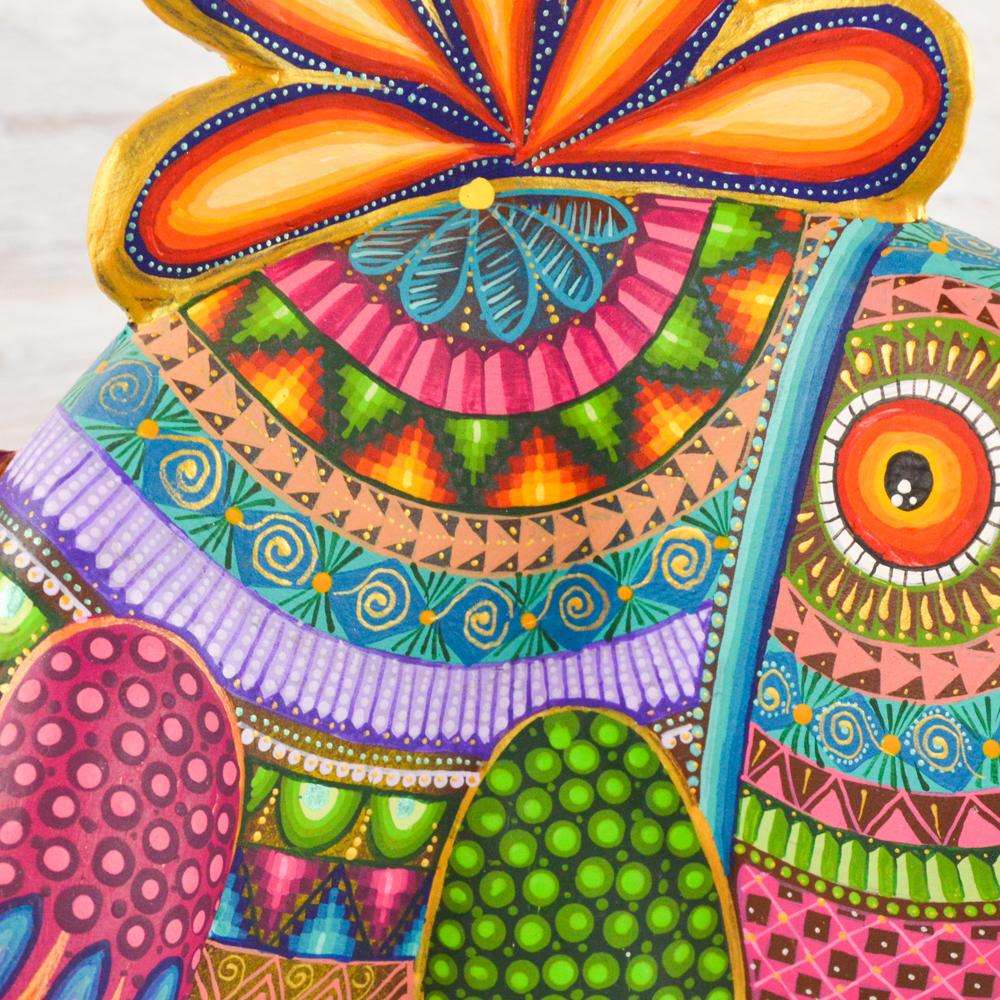 Mandala Fish Alebrije Wood Carving - Alebrije Huichol Mexican Folk art magiamexica.com