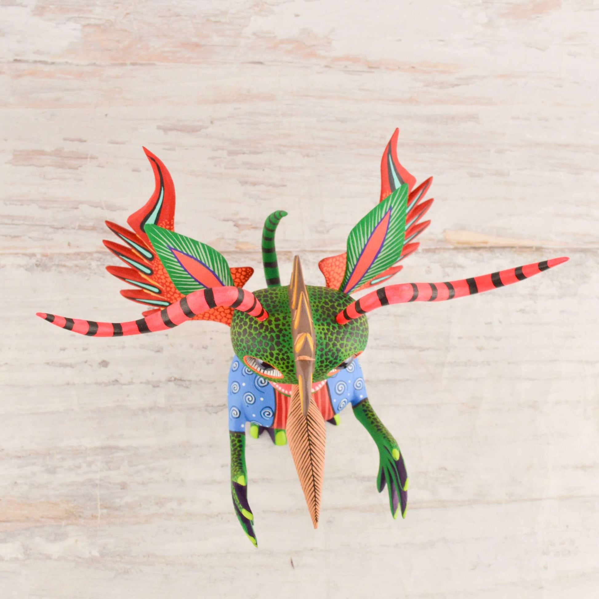 Martian Alebrije Oaxacan Wood Carving - Alebrije Huichol Mexican Folk art magiamexica.com