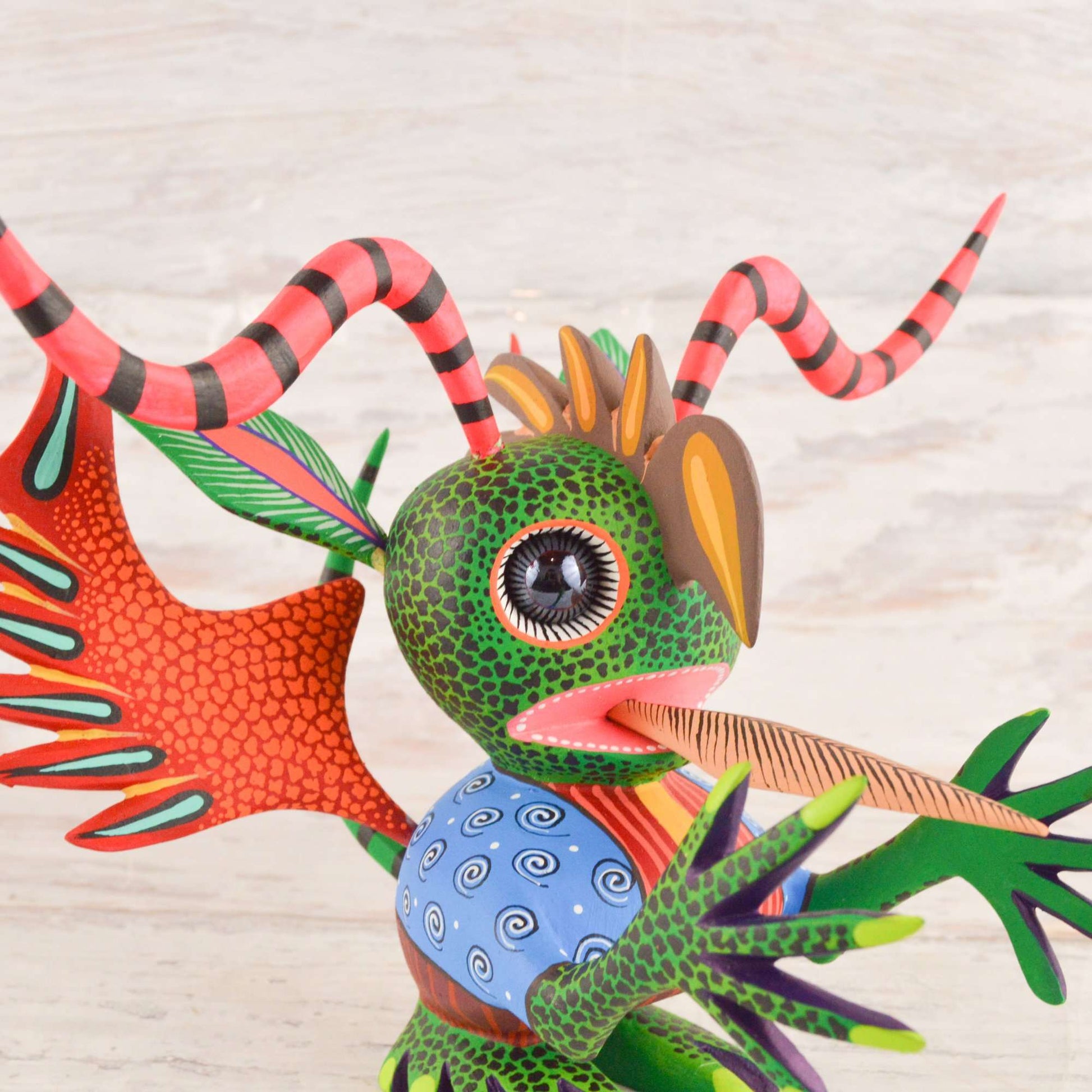 Martian Alebrije Oaxacan Wood Carving - Alebrije Huichol Mexican Folk art magiamexica.com