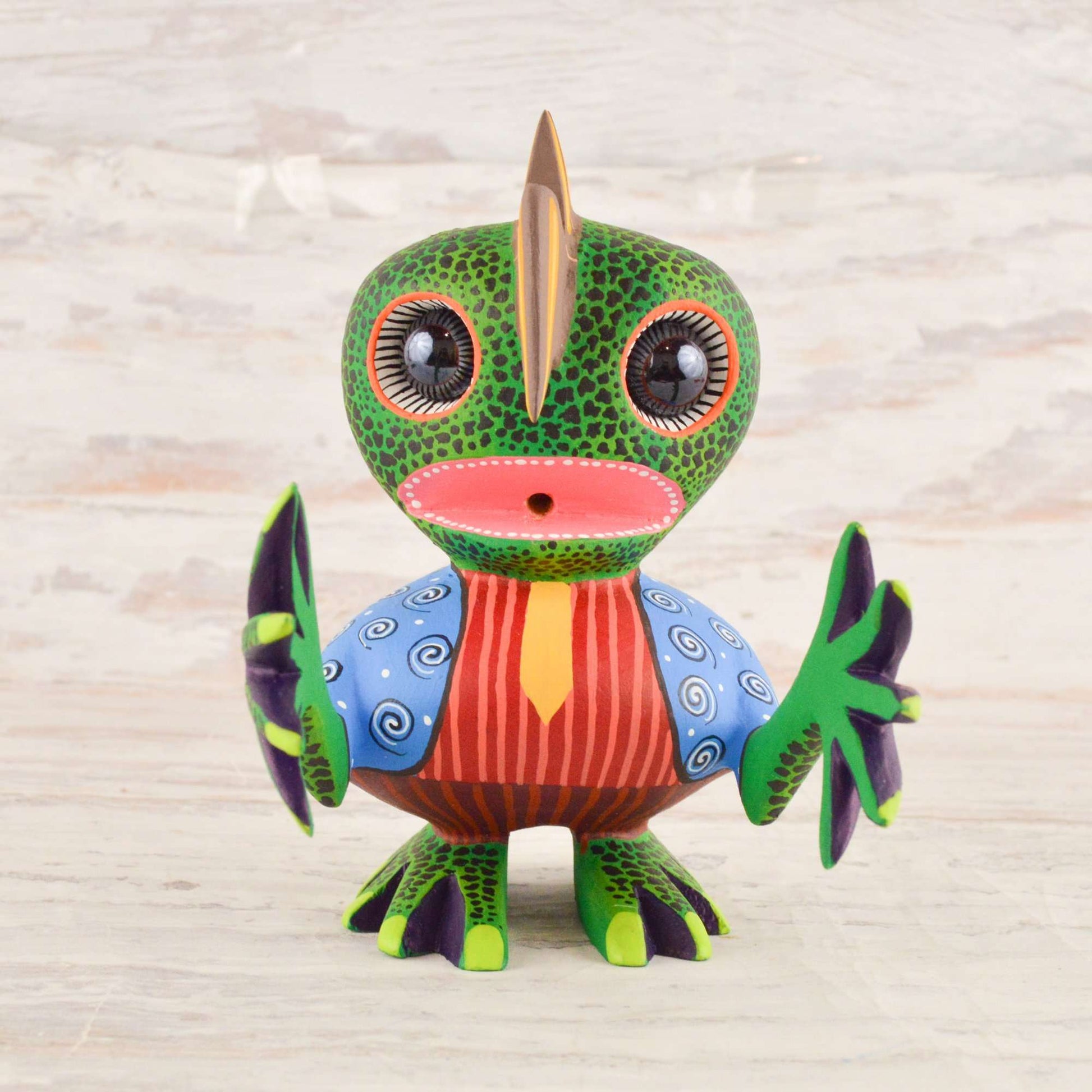 Martian Alebrije Oaxacan Wood Carving - Alebrije Huichol Mexican Folk art magiamexica.com