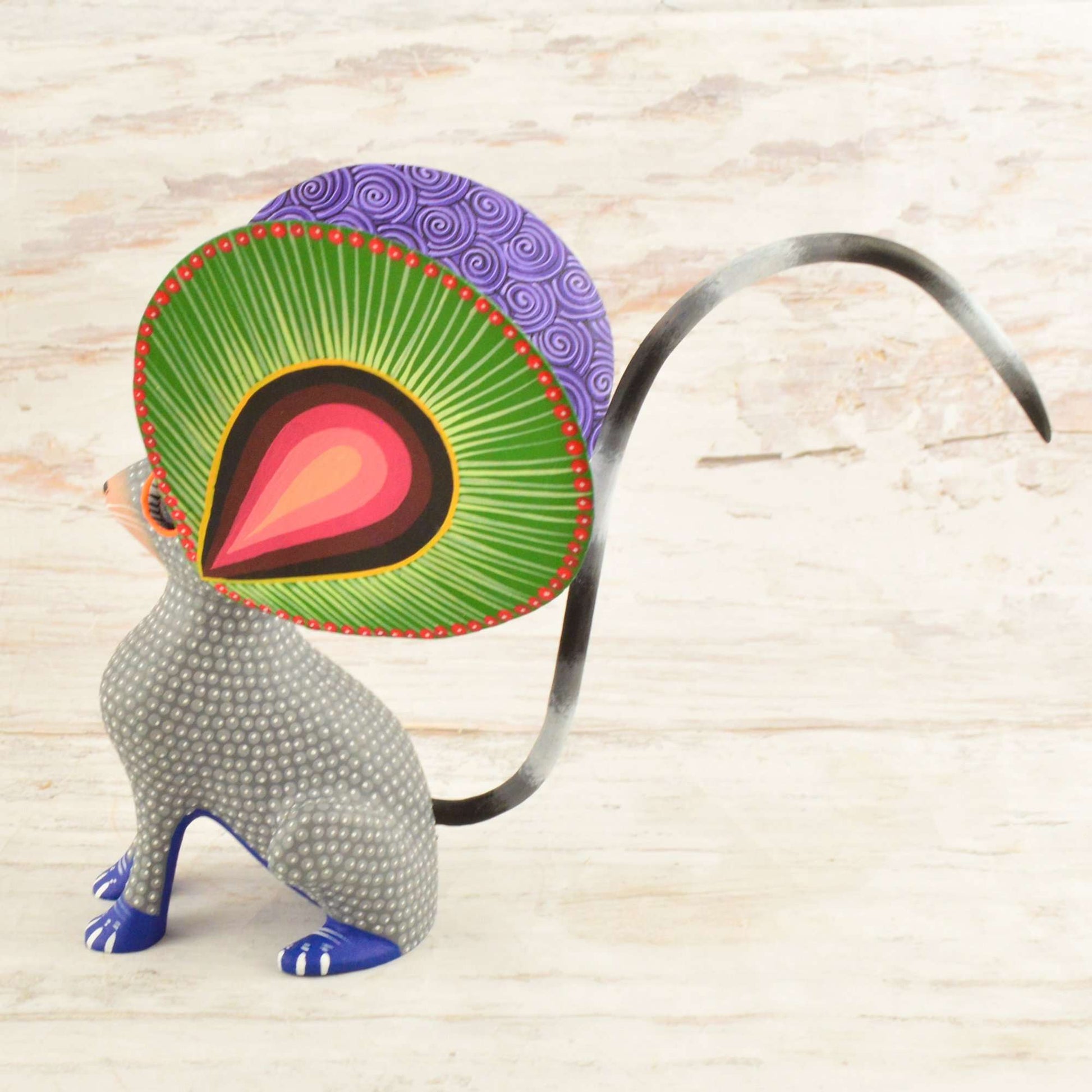 Mouse Alebrije Oaxacan Wood Carving - Alebrije Huichol Mexican Folk art magiamexica.com