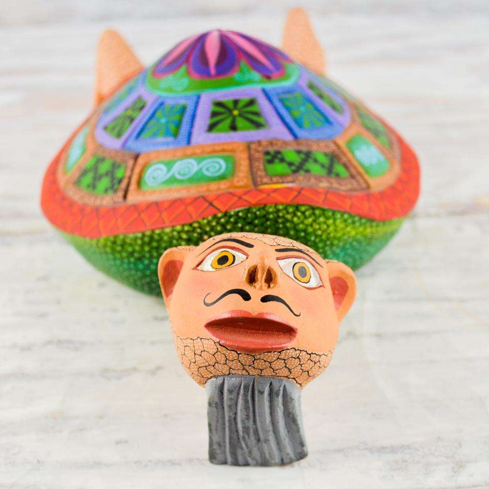 Nahual Alebrije Oaxacan Wood Carving - Alebrije Huichol Mexican Folk art magiamexica.com