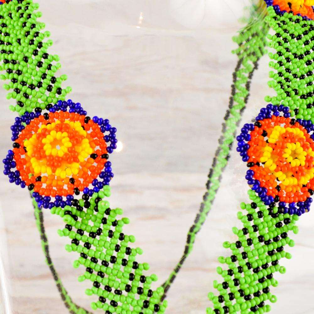 Necklace Earrings Huichol Art - Alebrije Huichol Mexican Folk art magiamexica.com