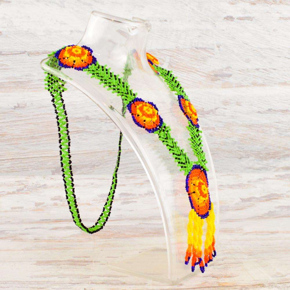 Necklace Earrings Huichol Art - Alebrije Huichol Mexican Folk art magiamexica.com