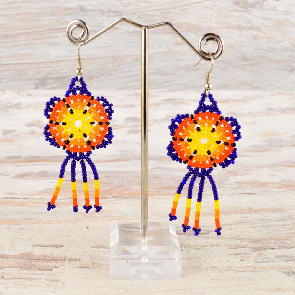 Necklace Earrings Huichol Art - Alebrije Huichol Mexican Folk art magiamexica.com
